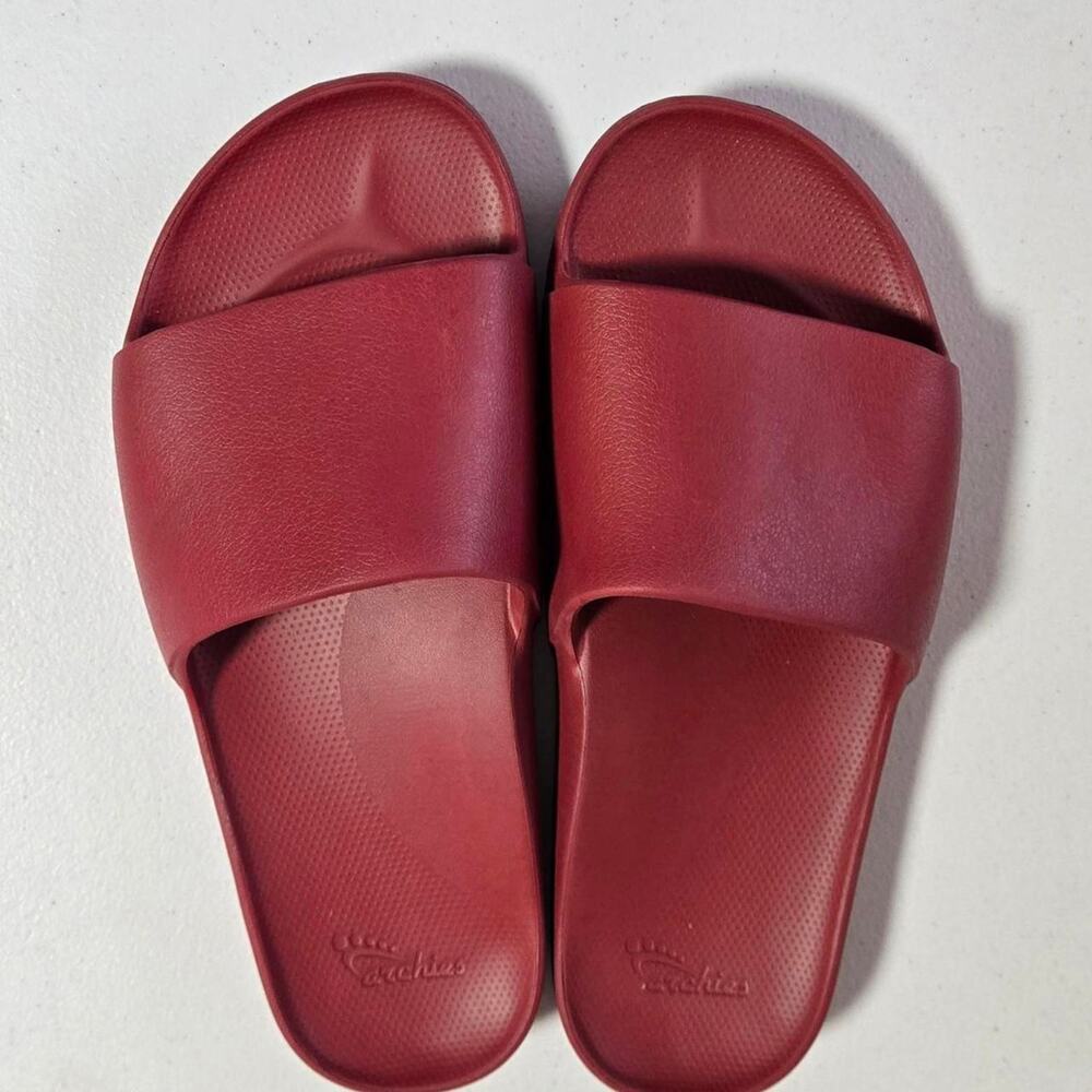 Archies unisex red slides sandals mens 11 11.5